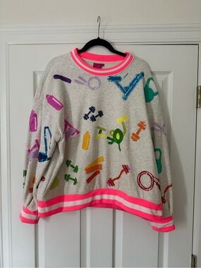 QOS Grey Multi Workout Equipment Sweatshirt
